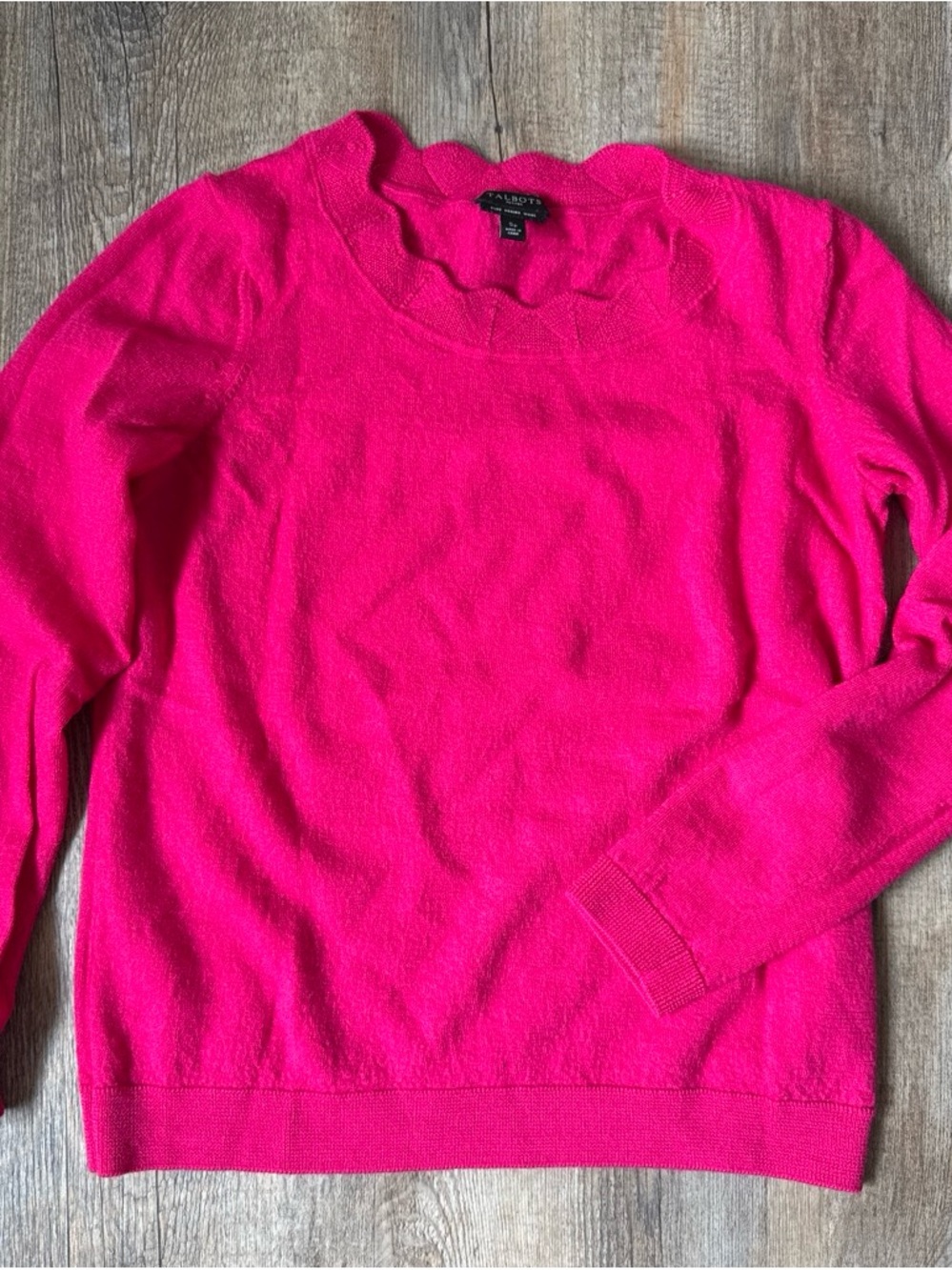 Talbots Hot Pink Crewneck Sweater